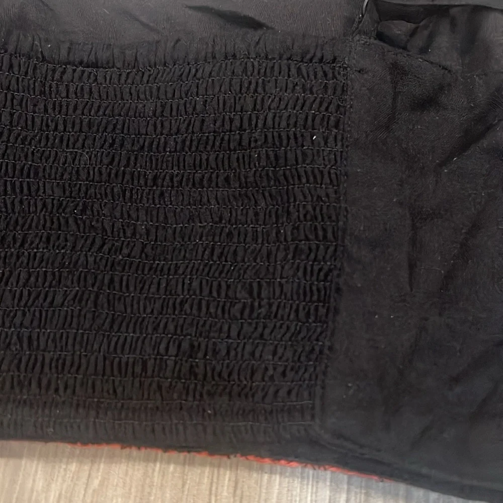 GUESS Womens Black Liberty Embroidered Crop Top Jet Size  XS - Picture 6 of 12